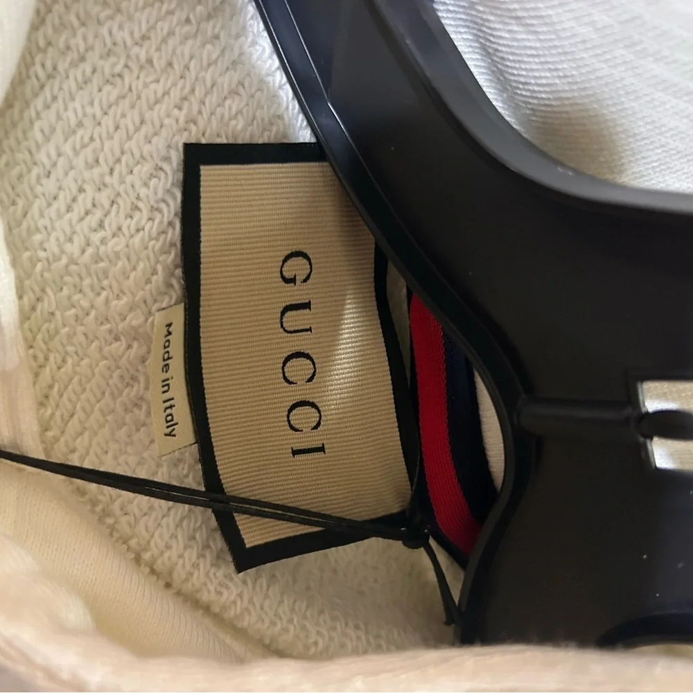 Men's Gucci interlocking G logo, oversized cotton hoodie size small fits large